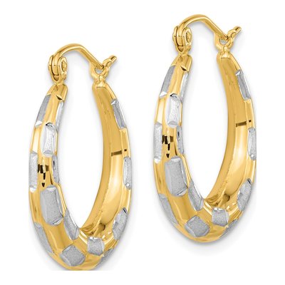 14K Yellow Gold 23mm Hoop Earrings – view 3