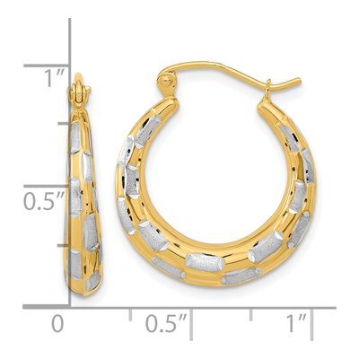 14K Yellow Gold 23mm Hoop Earrings – view 5