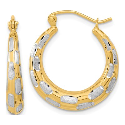 14K Yellow Gold 23mm Hoop Earrings