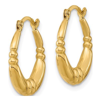14K Yellow Gold Hoop Earrings – view 3