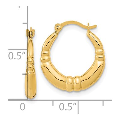 14K Yellow Gold Hoop Earrings – view 5