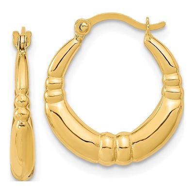 14K Yellow Gold Hoop Earrings