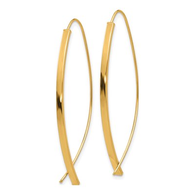 14K Yellow Gold Threader Earrings – view 2