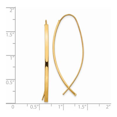 14K Yellow Gold Threader Earrings – view 3