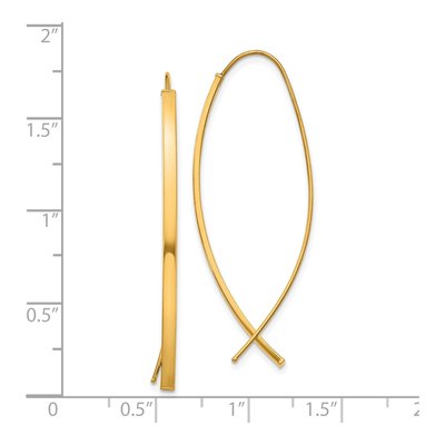 14K Yellow Gold Threader Earrings – view 4