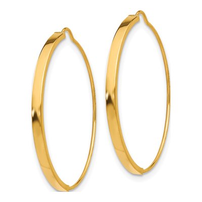 14K Yellow Gold 27mm Wire Hoop Earrings – view 3