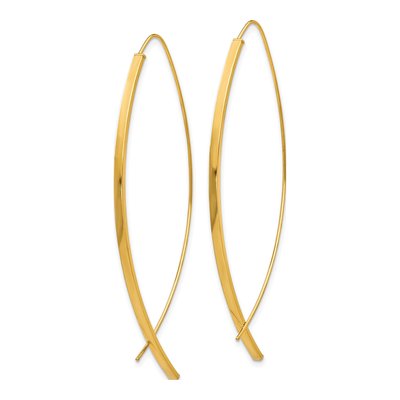 14K Yellow Gold Threader Earrings – view 2