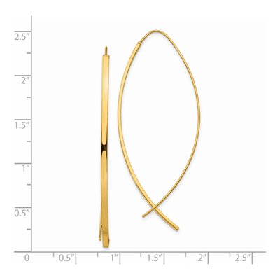 14K Yellow Gold Threader Earrings – view 3