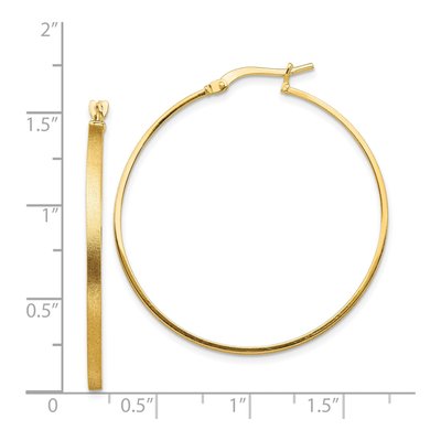 14K Yellow Gold Tube Hoop Earrings – view 5