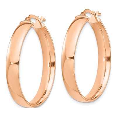 14K Rose Gold Hoop Earrings – view 2