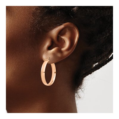 14K Rose Gold Hoop Earrings – view 3