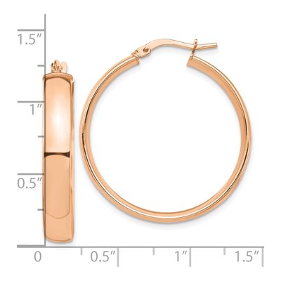 14K Rose Gold Hoop Earrings – view 4