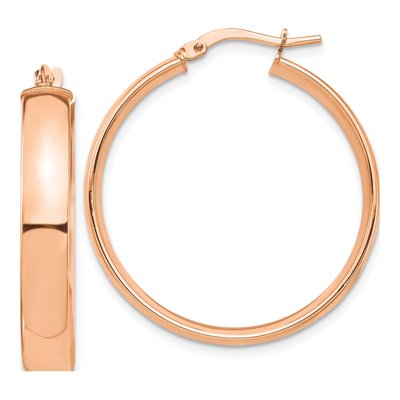 14K Rose Gold Hoop Earrings