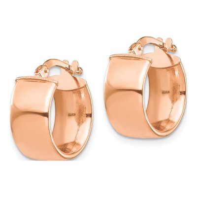 14K Rose Gold 14mm Tube Hoop Earrings – view 3