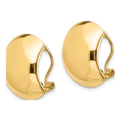 14K Yellow Gold Omega Back Dangle Earrings – view 3