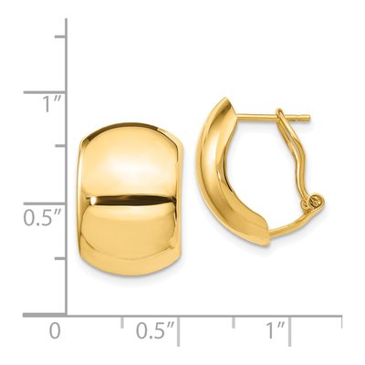 14K Yellow Gold Omega Back Dangle Earrings – view 5
