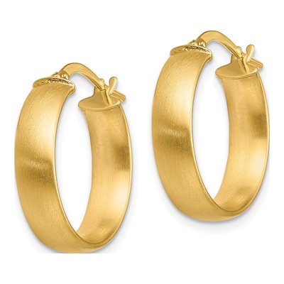 14K Yellow Gold 20mm Tube Hoop Earrings – view 3