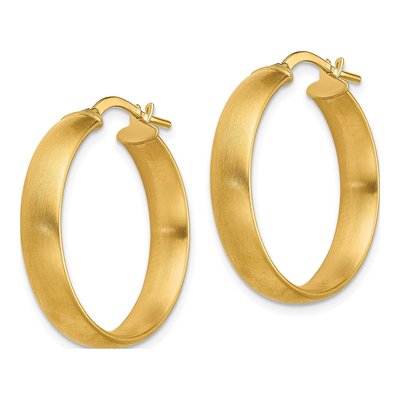 14K Yellow Gold 25mm Tube Hoop Earrings – view 3