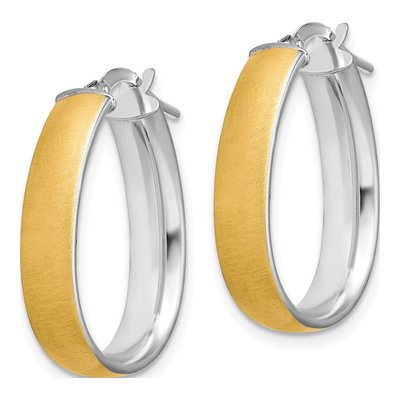 14K Yellow Gold Teardrop Tube Hoop Earrings – view 3