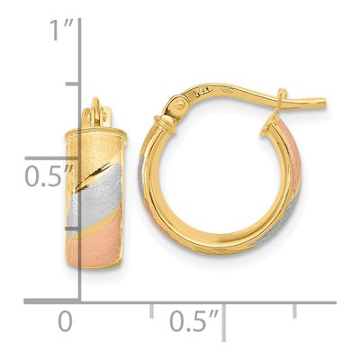 14K Yellow Gold 15mm Hoop Earrings – view 4