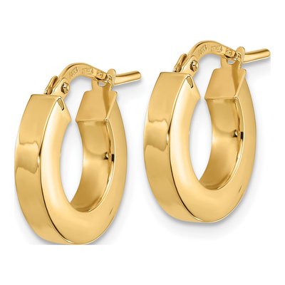 14K Yellow Gold 15mm Square Tube Hoop Earrings – view 2