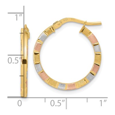 14K Yellow Gold Tube Hoop Earrings – view 4