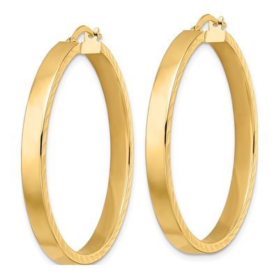 14K Yellow Gold 39mm Hoop Earrings – view 3