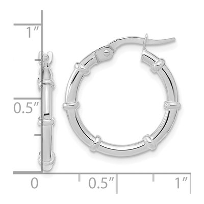 14K White Gold 20mm Hoop Earrings – view 3