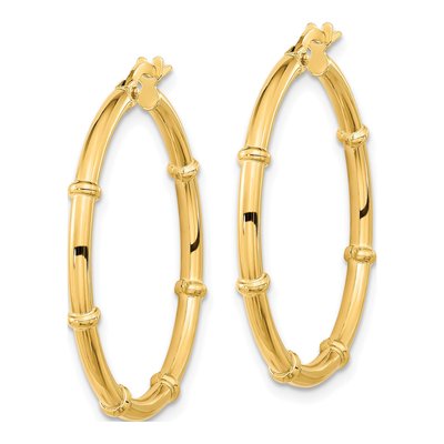 14K Yellow Gold 29mm Hoop Earrings – view 2
