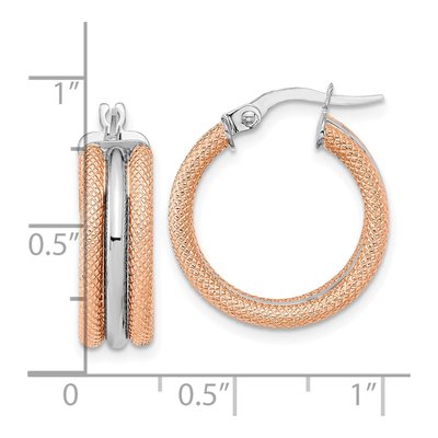 14K White Gold 20mm Hoop Earrings – view 3