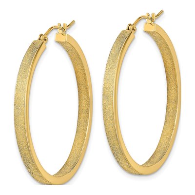 14K Yellow Gold 38mm Hoop Earrings – view 2