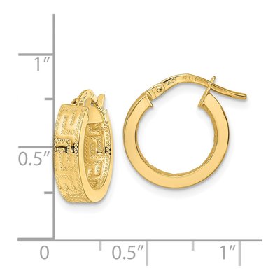 14K Yellow Gold 15mm Hoop Earrings – view 4