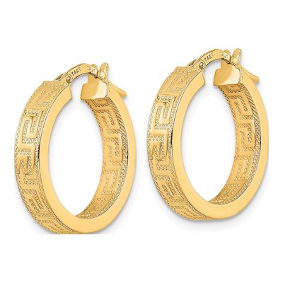 14K Yellow Gold 19mm Hoop Earrings – view 3