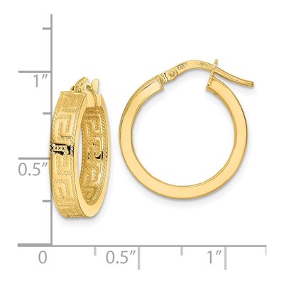 14K Yellow Gold 19mm Hoop Earrings – view 4