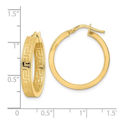 14K Yellow Gold 24mm Hoop Earrings – view 4