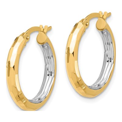 14K Yellow Gold 22mm Hoop Earrings – view 2