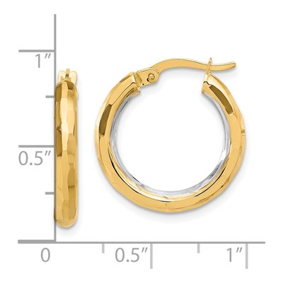 14K Yellow Gold 22mm Hoop Earrings – view 4