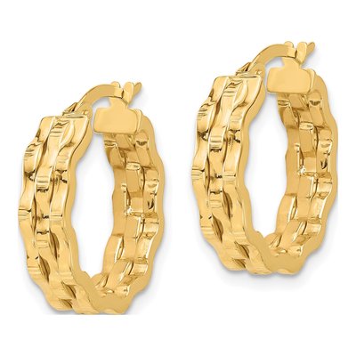 14K Yellow Gold 20mm Hoop Earrings – view 2