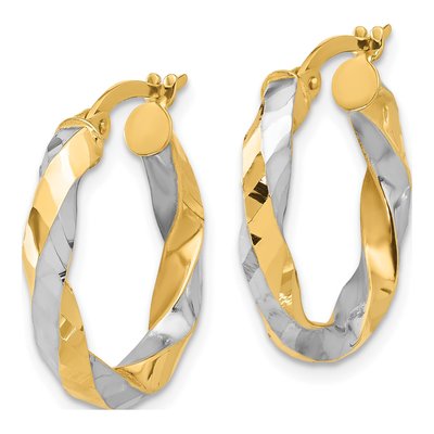 14K Yellow Gold 22mm Hoop Earrings – view 2