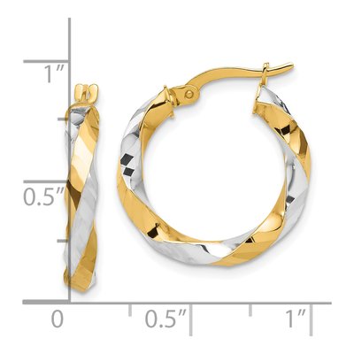 14K Yellow Gold 22mm Hoop Earrings – view 4