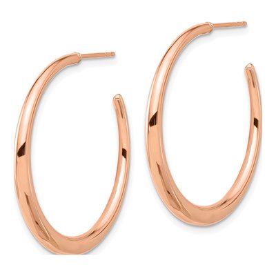 14K Rose Gold 32mm Hoop Earrings – view 2