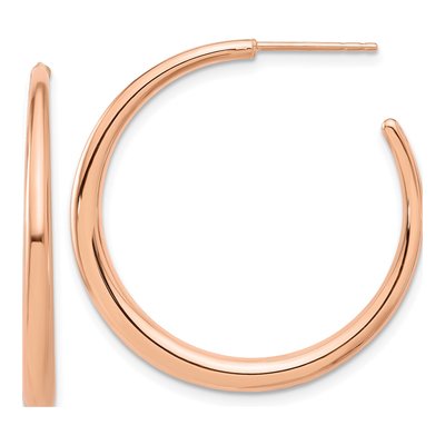 14K Rose Gold 32mm Hoop Earrings