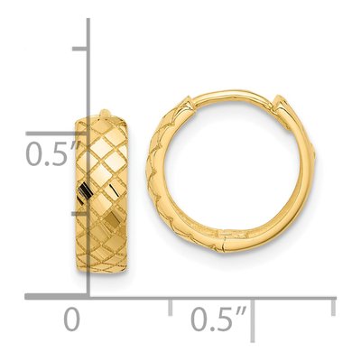 14K Yellow Gold 13mm Hoop Earrings – view 4