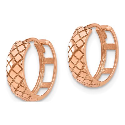 14K Rose Gold 13mm Hoop Earrings – view 2