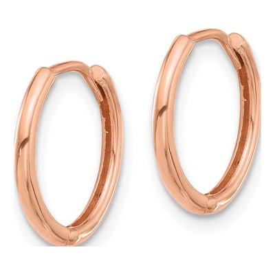 14K Rose Gold 14mm Hoop Earrings – view 2