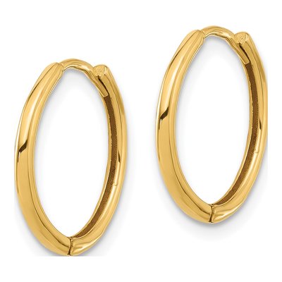14K Yellow Gold 16mm Hoop Earrings – view 2
