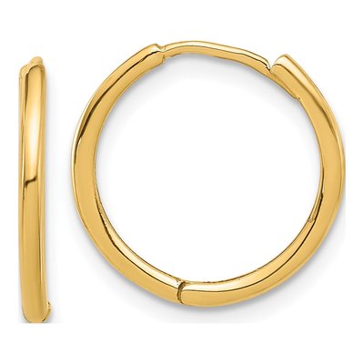 14K Yellow Gold 16mm Hoop Earrings