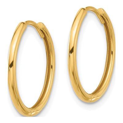 14K Yellow Gold 16mm Hoop Earrings – view 2