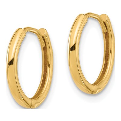 14K Yellow Gold 14mm Hoop Earrings – view 2
