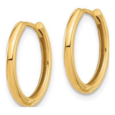 14K Yellow Gold 16mm Hoop Earrings – view 2